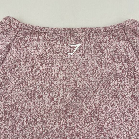 Gymshark Pink Cropped Top Long Sleeve Moisture Wick Athleisure Size Small - Picture 4 of 9